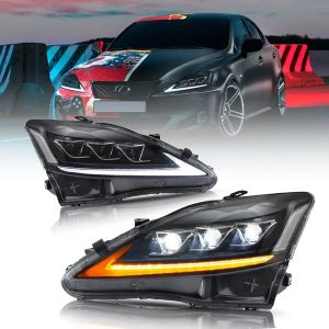 06-12 Lexus IS250/IS250C/IS350/IS220d & 08-14 ISF(XE20) Vland Matrix Projector Headlights Black