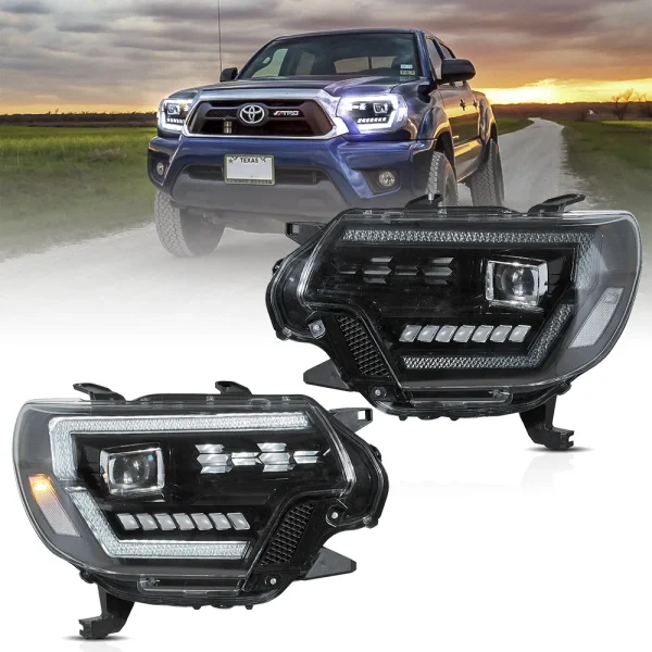 12-15 Toyota Tacoma Vland LED Dual Beam Projector Headlights