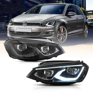 15-17 VW Golf 7/MK7 Vland LED Dual Beam Projector Headlights