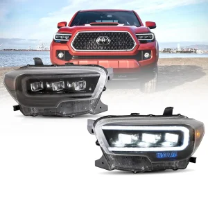 16-21 Toyota Tacoma N300 Vland LED Matrix Projector HeadLights Black