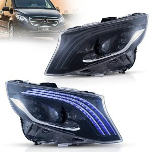 16-23 Mercedes Benz Metris / Vito 3th Gen (W447) Vland LED Matrix Headlights Black