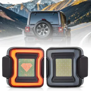18-20 Jeep Wrangler JL JLU Vland OLED Tail Lights With Animation Effects