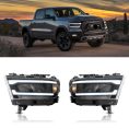 19-24 Dodge Ram 1500 5th Gen (DT) Vland LED Reflection Bowl HeadLights Chrome