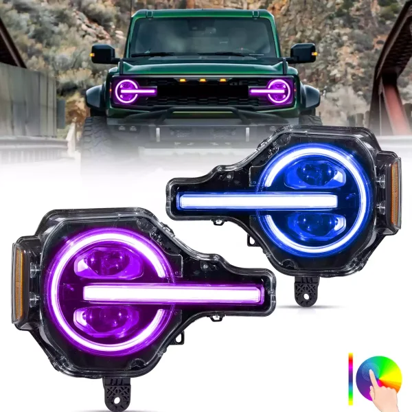 20-24-Ford-Bronco-Vland-Full-LED-Projector-RGB-Headlights-YA 20-24-Ford-Bronco-Vland-Full-LED-Projector-RGB-Headlights-YA