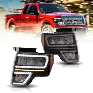 2009-2014 ford f150 headlights- Vland LED Reflection Bowl Headlights