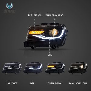 2014-2015 Chevrolet Camaro Vland RGB Dual Beam Projector Headlights 2014-2015 Chevrolet Camaro Vland RGB Dual Beam Projector Headlights