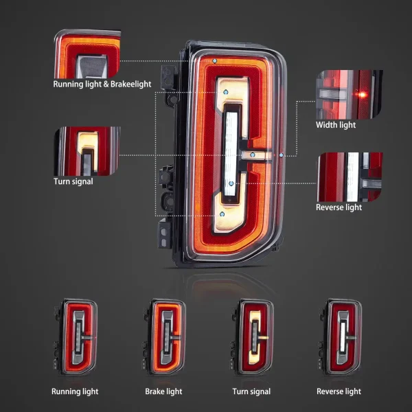 21-24 Ford Bronco Vland Full LED Tail Lights 21-24 Ford Bronco Vland Full LED Tail Lights