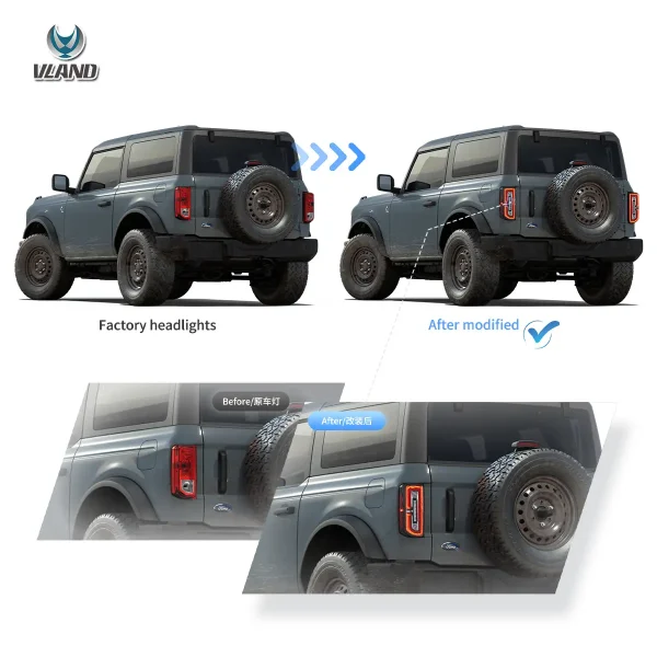 21-24 Ford Bronco Vland Full LED Tail Lights 21-24 Ford Bronco Vland Full LED Tail Lights