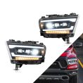 Vland Carlamp LED Matrix Projector Headlights For Dodge RAM 1500 2019-2021